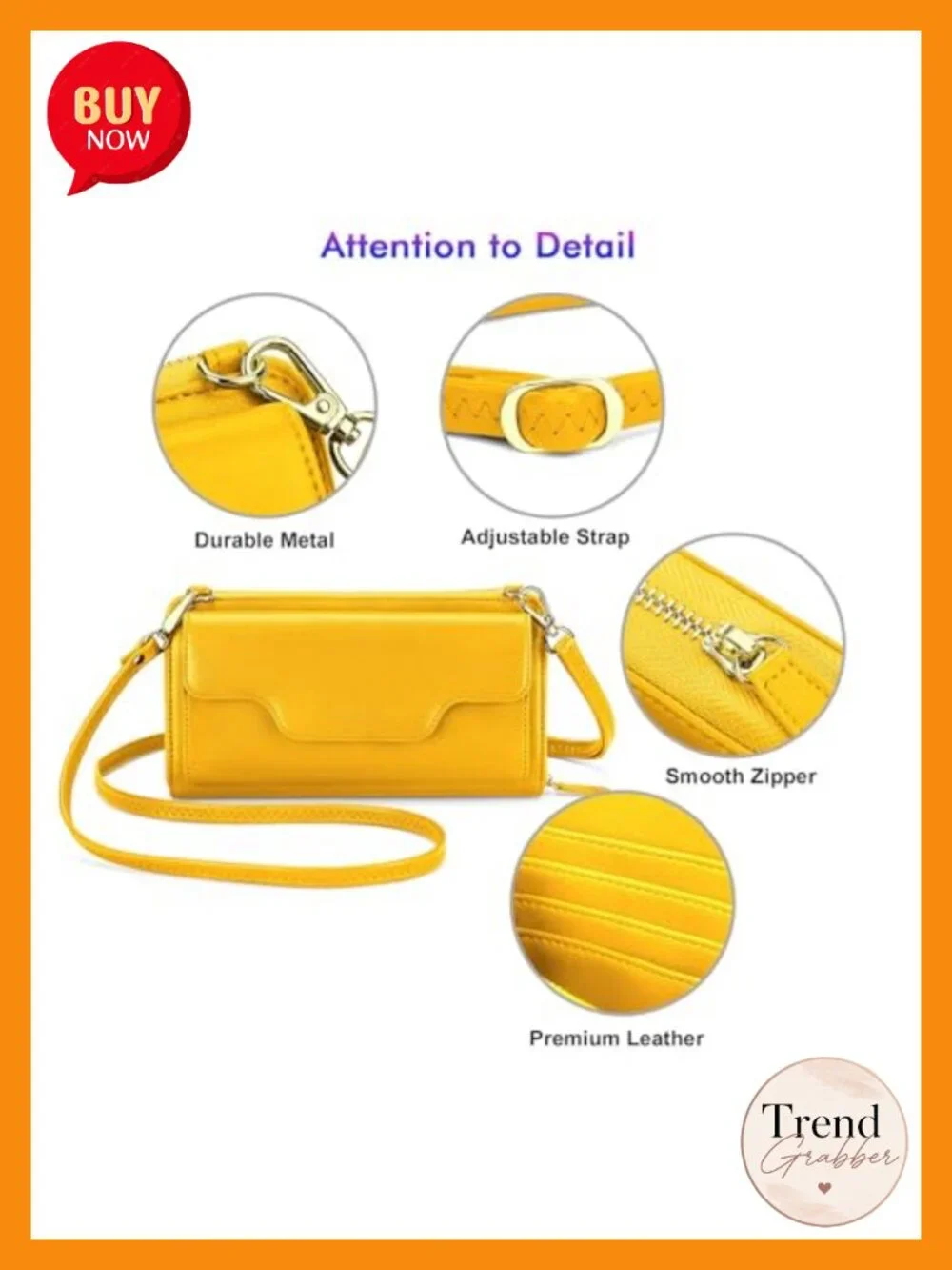 RFID Blocking Wristlet Wallet Crossbody Clutch with Phone Pocket Faux Leather